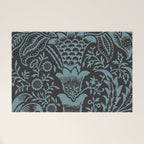 Tropical pattern black Welcome Mat Gallery Image 1