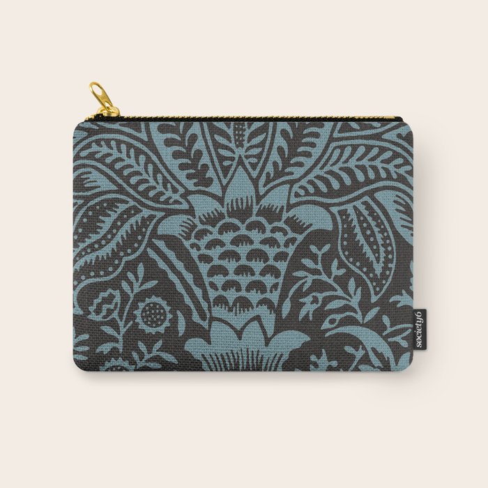 Tropical pattern black Carry All Pouch Gallery Image 1