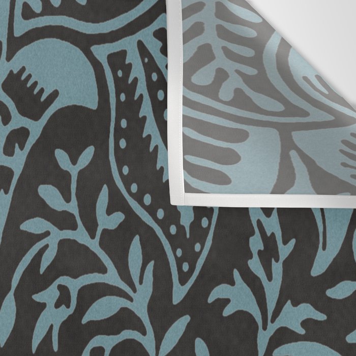 Tropical pattern black Wall Tapestry Gallery Image 3