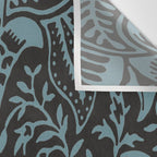 Tropical pattern black Wall Tapestry Gallery Image 3