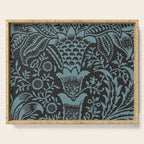 Tropical pattern black Serving Tray Gallery Image 1