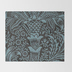 Tropical pattern black Throw Blanket Gallery Image 2