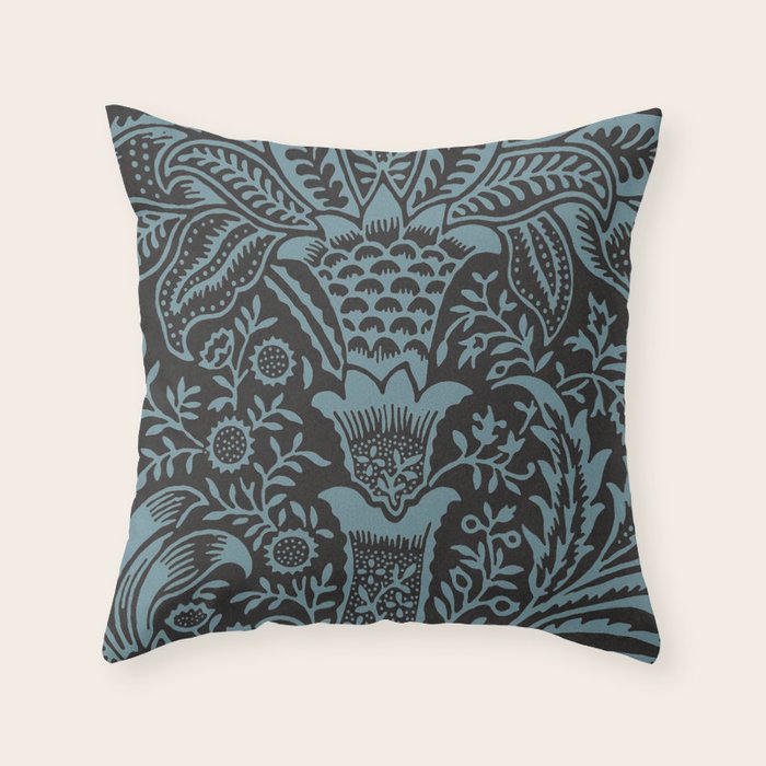 Tropical pattern black Throw Pillow Gallery Image 6