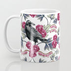 Crows, Bleeding Hearts & Roses Floral/Botanical Pattern Coffee Mug Gallery Image 3