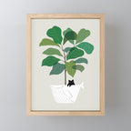Cat and Plant 73: I got a Whale! Mini Art Print Gallery Image 1