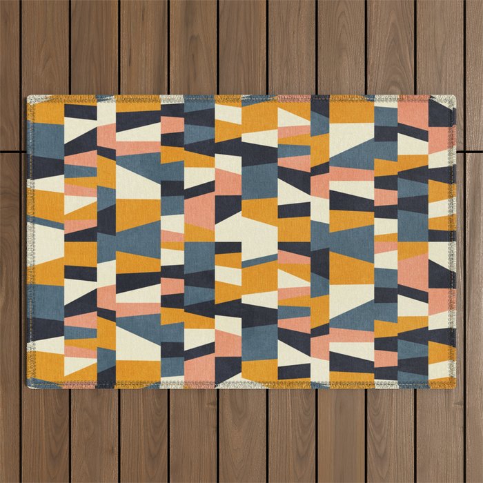 chequers irregular shapes Outdoor Rug Gallery Image 1