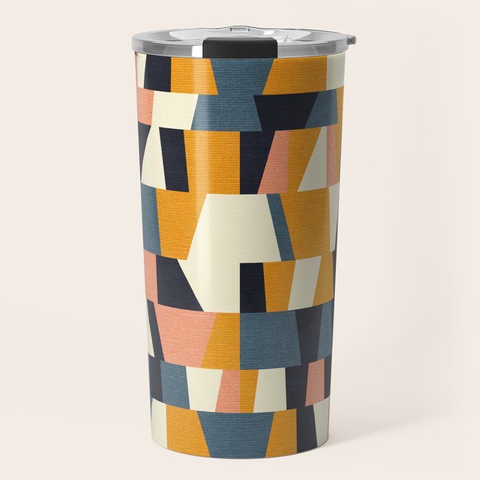 chequers irregular shapes Travel Mug Gallery Image 1