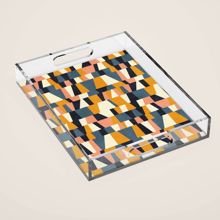 chequers irregular shapes Acrylic Tray Gallery Image 1