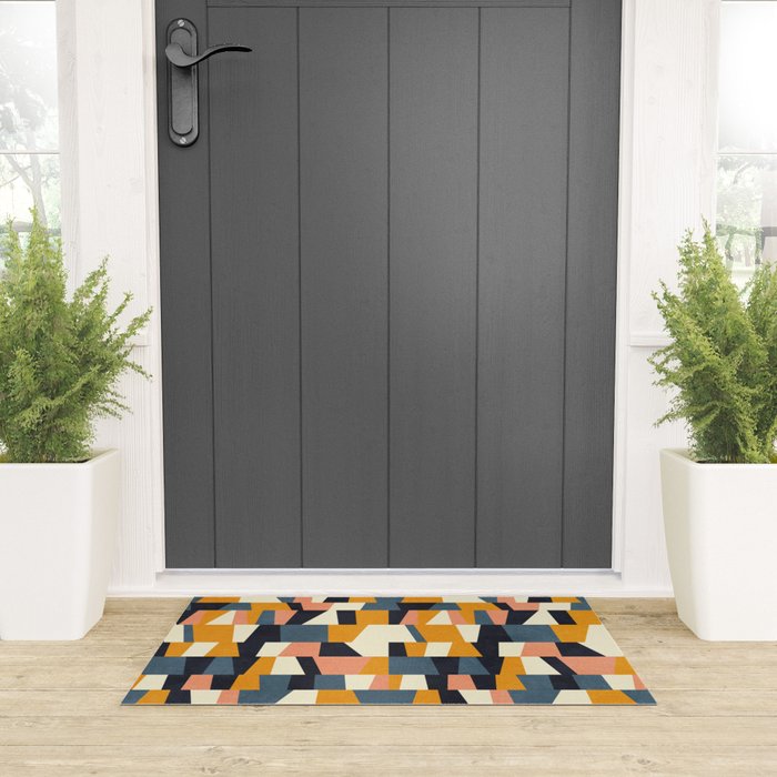 chequers irregular shapes Welcome Mat Gallery Image 3