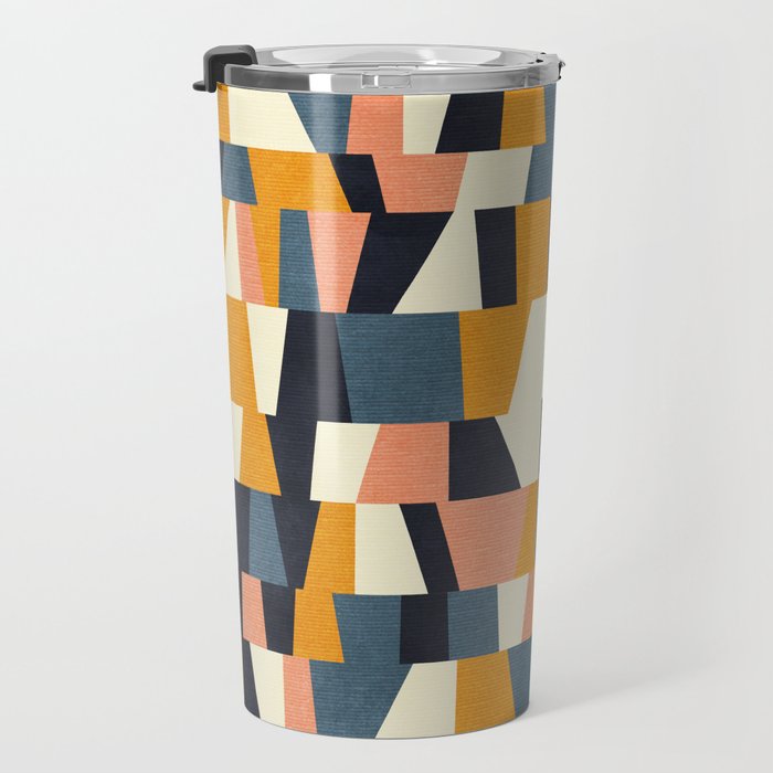 chequers irregular shapes Travel Mug Gallery Image 3