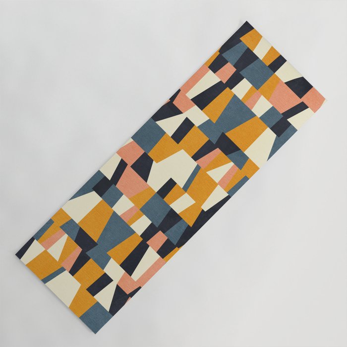 chequers irregular shapes Yoga Mat Gallery Image 1
