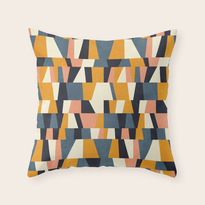 chequers irregular shapes Throw Pillow Gallery Image 6