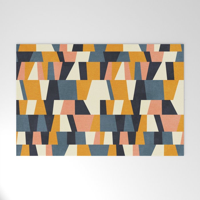 chequers irregular shapes Welcome Mat Gallery Image 1