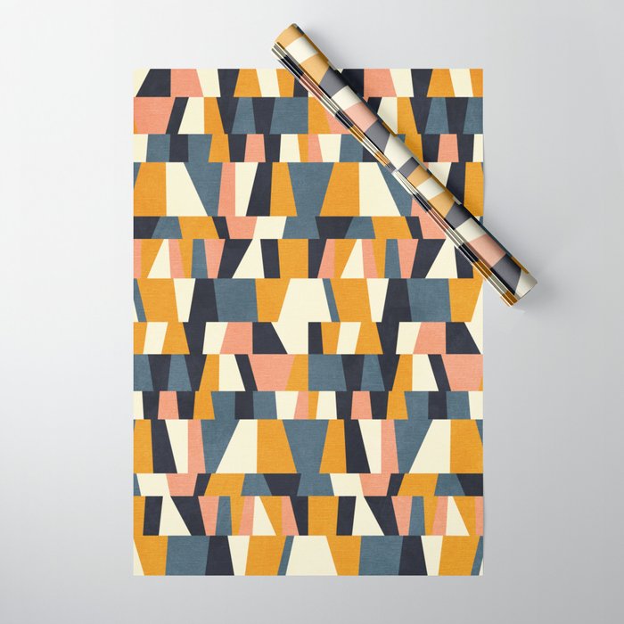 chequers irregular shapes Wrapping Paper Gallery Image 1