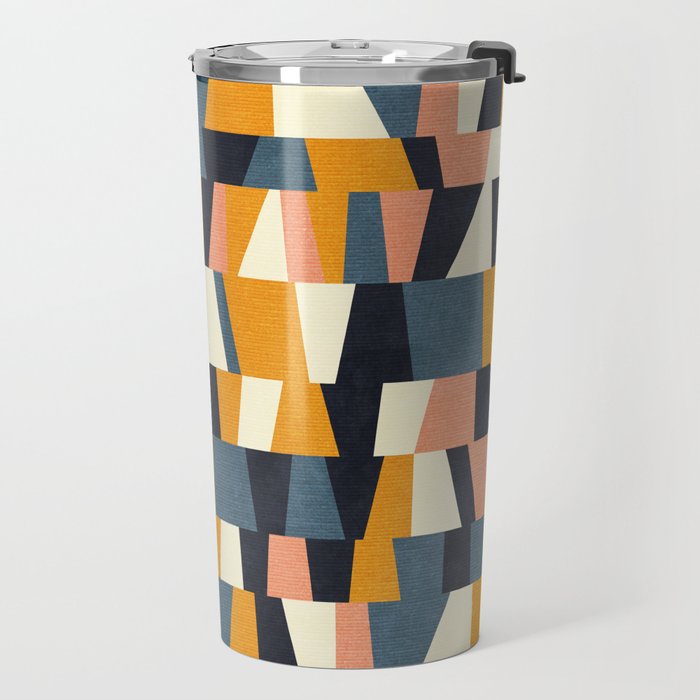 chequers irregular shapes Travel Mug Gallery Image 2