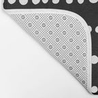 Spotted, Abstract, Black and White, Boho Print Bath Mat Gallery Image 2