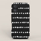 Spotted, Abstract, Black and White, Boho Print iPhone Case Gallery Image 1