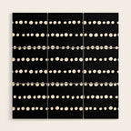 Spotted, Abstract, Black and White, Boho Print Wood Wall Art Gallery Image 1