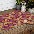 Kaleidoscope Tile Pattern X Vibrant Tropical Outdoor Rug Gallery Image 2