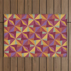 Kaleidoscope Tile Pattern X Vibrant Tropical Outdoor Rug Gallery Image 1