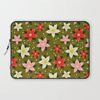 Poinsettia Pattern Laptop Sleeve Gallery Image 1