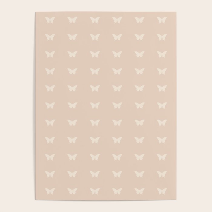 Butterfly Pattern - Neutral Pink Poster Gallery Image 4