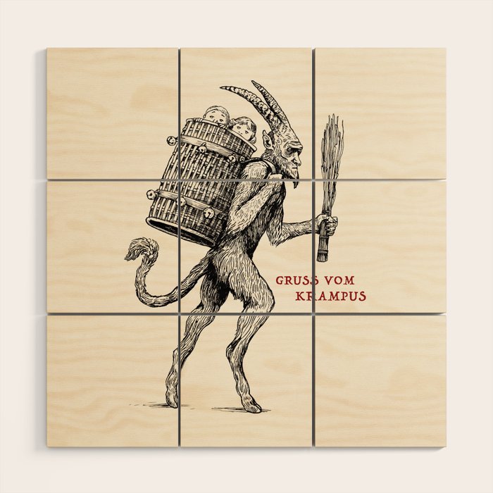 Gruss vom Krampus Wood Wall Art Gallery Image 1