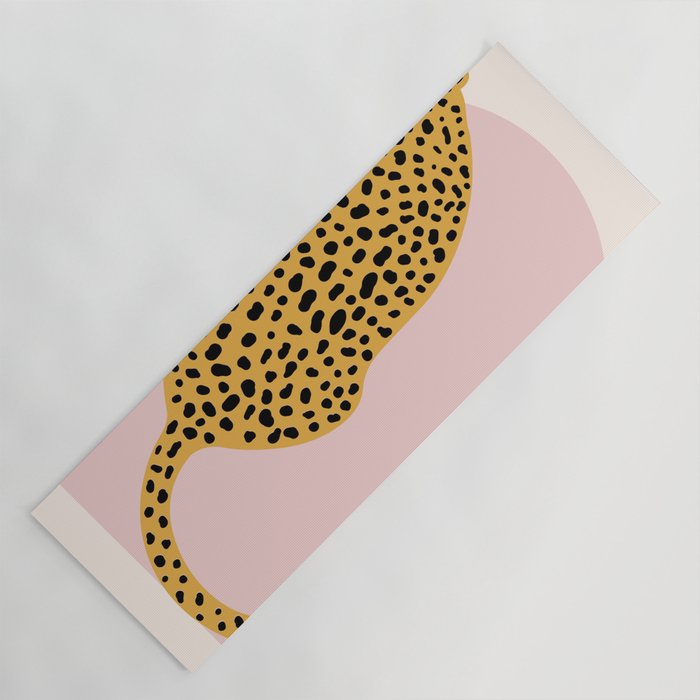 Boho Blush Pink Vintage Arch Oversized Leopard Yoga Mat Gallery Image 1
