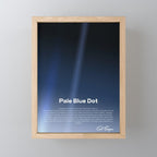 Pale Blue Dot poster, NASA Voyager 1 with Carl Sagan quote (vector art) Mini Art Print Gallery Image 1