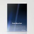 Pale Blue Dot poster, NASA Voyager 1 with Carl Sagan quote (vector art) Stationery Card Gallery Image 2