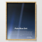 Pale Blue Dot poster, NASA Voyager 1 with Carl Sagan quote (vector art) Serving Tray Gallery Image 1