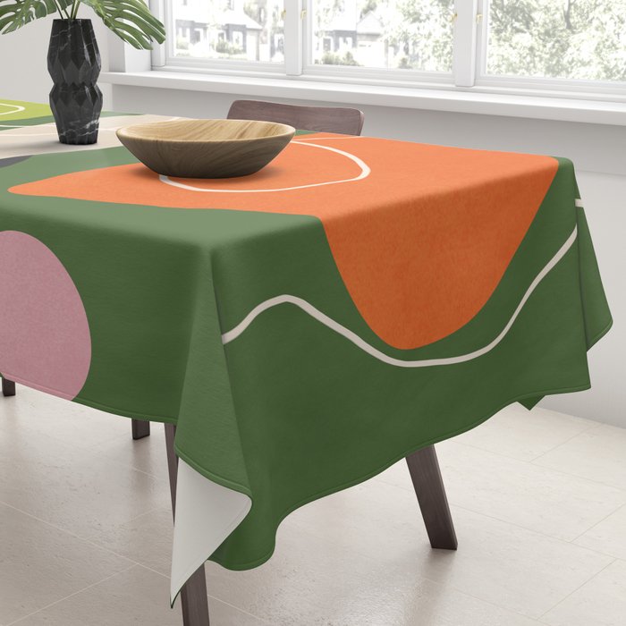 Minimal Colorful Abstract Shapes 2 Tablecloth Gallery Image 3