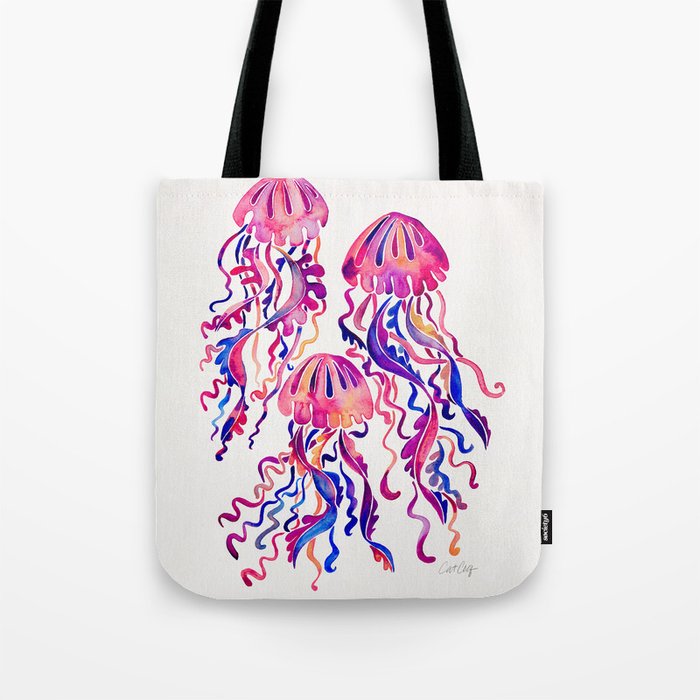 Jellyfish - Magenta Palette Tote Bag Gallery Image 1