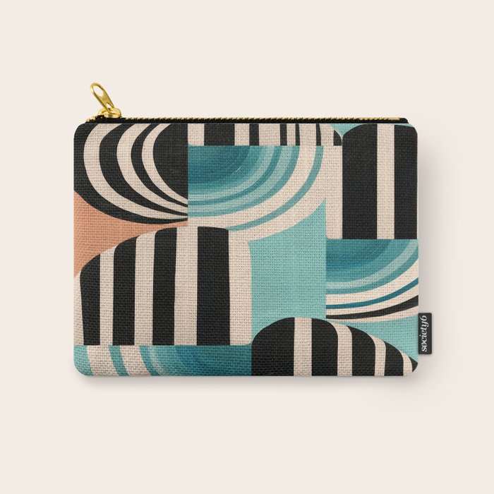 Retro Geometric Shapes 1 Carry All Pouch Gallery Image 1