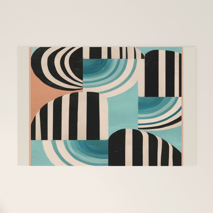 Retro Geometric Shapes 1 Welcome Mat Gallery Image 1