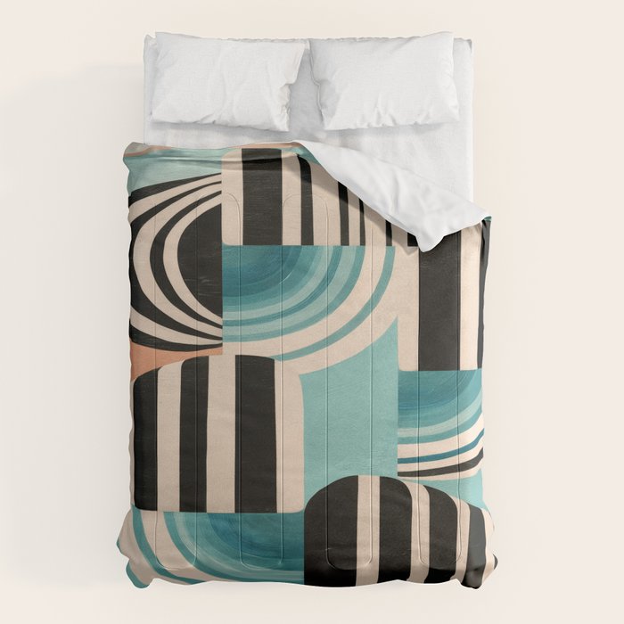 Retro Geometric Shapes 1 Comforter Gallery Image 6