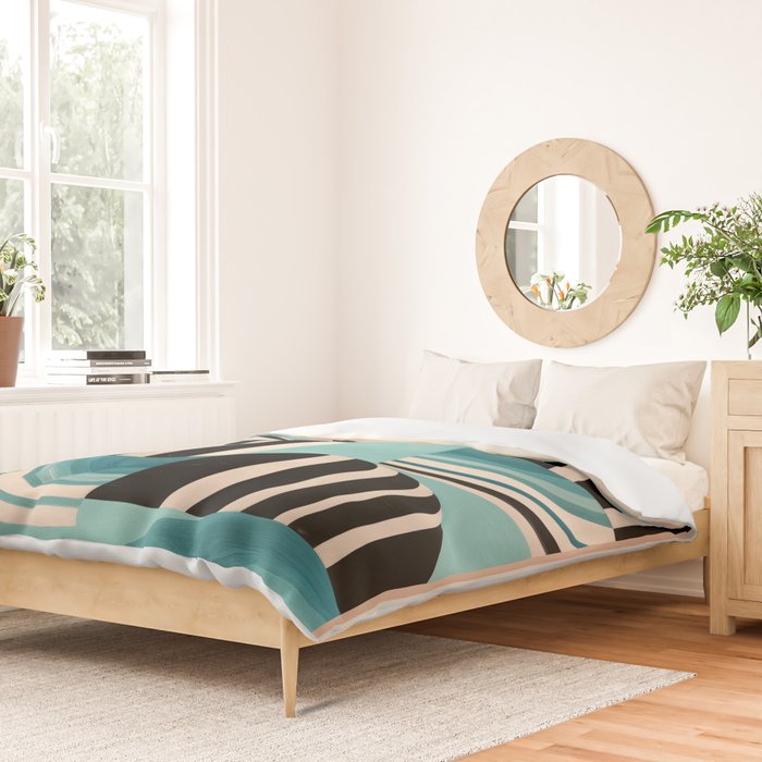 Retro Geometric Shapes 1 Duvet Cover Gallery Image 2