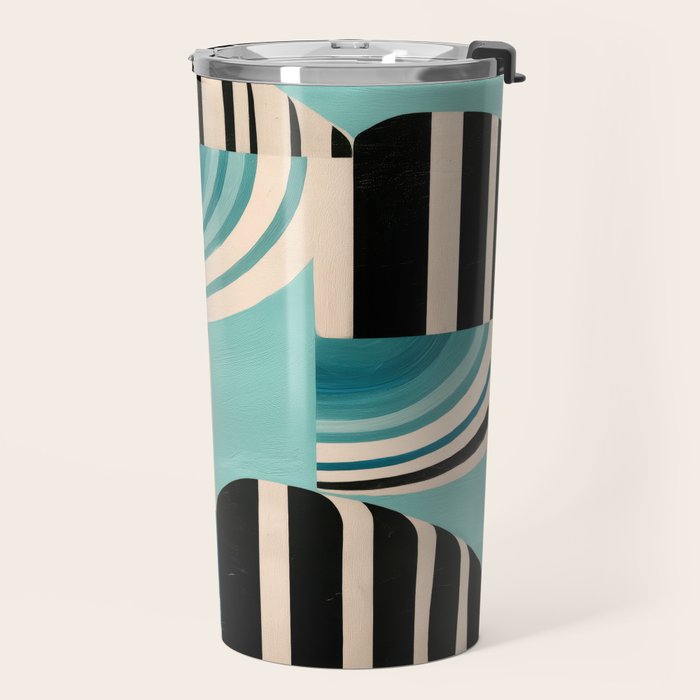 Retro Geometric Shapes 1 Travel Mug Gallery Image 2