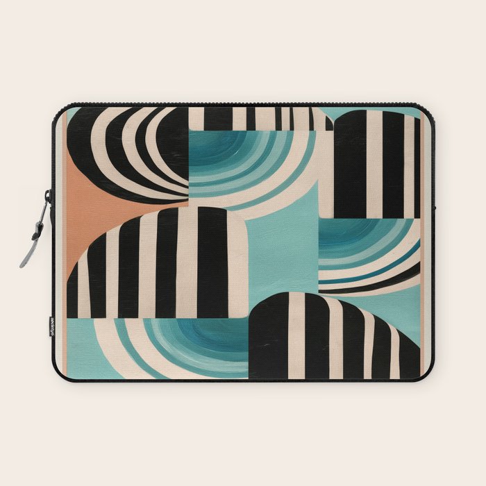 Retro Geometric Shapes 1 Laptop Sleeve Gallery Image 1