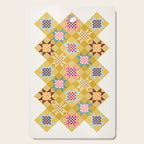 Checkerboard Quilt Shapes - Multicolor Gold Cutting Board Gallery Image 1