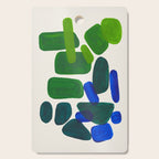 Minimalist Modern Mid Century Colorful Abstract Shapes Phthalo Blue Lime Green Gradient Overlapping Cutting Board Gallery Image 1