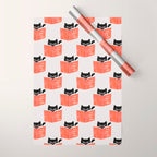 Cat reading book Wrapping Paper Gallery Image 1