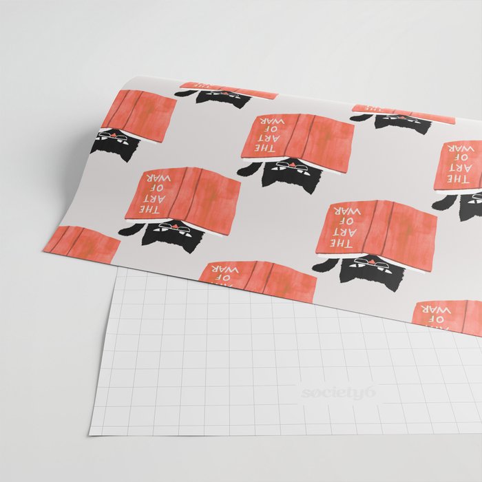 Cat reading book Wrapping Paper Gallery Image 2