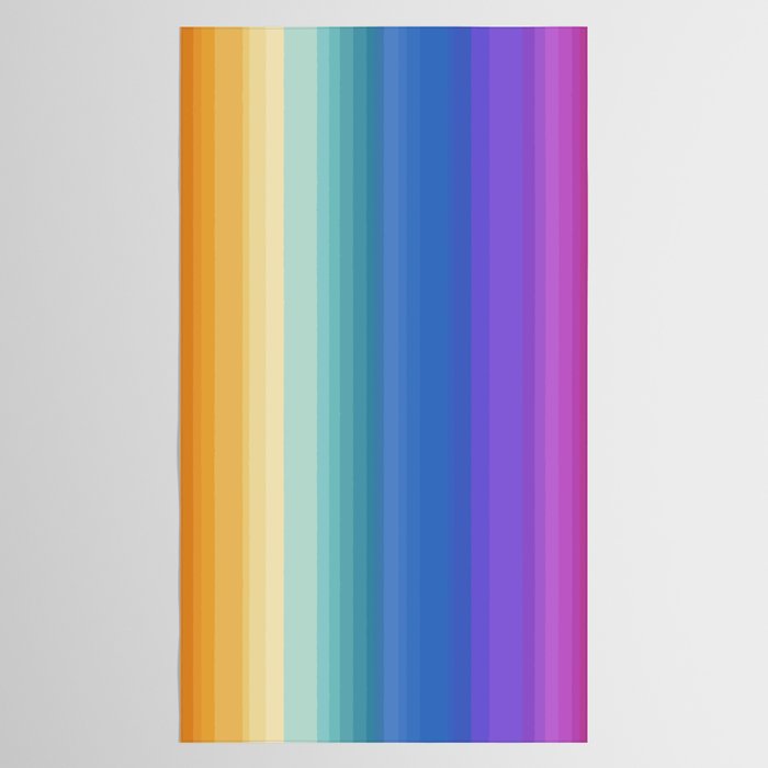 Classic Stripes XVI - Ombre Rainbow Tablecloth Gallery Image 2
