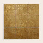 Gold Rush, Golden Shimmer Texture, Exotic Metallic Shine Graphic Design Wood Wall Art Gallery Image 1