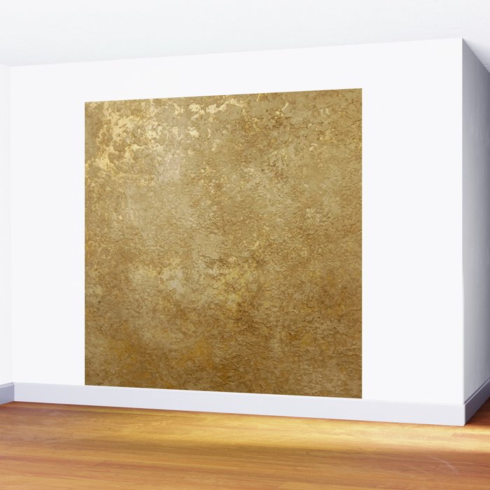 Gold Rush, Golden Shimmer Texture, Exotic Metallic Shine Graphic Design Wall Mural Gallery Image 2
