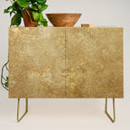 Gold Rush, Golden Shimmer Texture, Exotic Metallic Shine Graphic Design Credenza Gallery Image 1