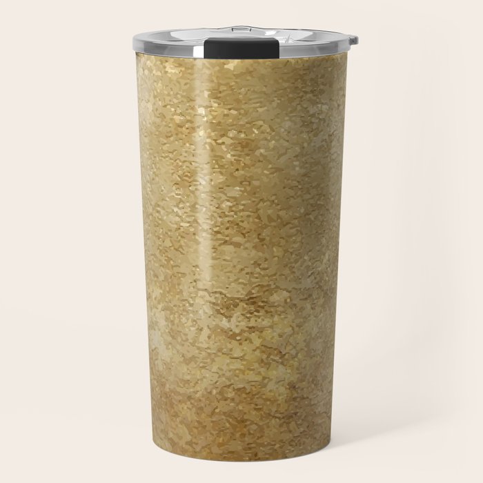Gold Rush, Golden Shimmer Texture, Exotic Metallic Shine Graphic Design Travel Mug Gallery Image 1