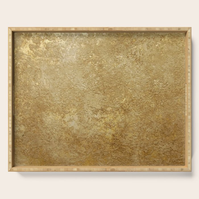Gold Rush, Golden Shimmer Texture, Exotic Metallic Shine Graphic Design Serving Tray Gallery Image 1
