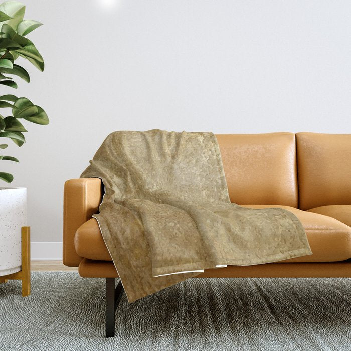 Gold Rush, Golden Shimmer Texture, Exotic Metallic Shine Graphic Design Throw Blanket Gallery Image 1